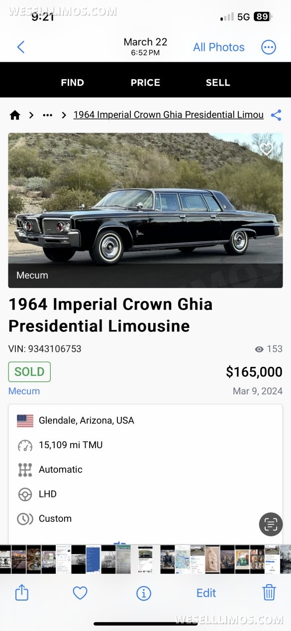 1965 Barrerios of Spain Chrysler Imperial LeBaron Barrerios Stretch 1 of 10  Exotic