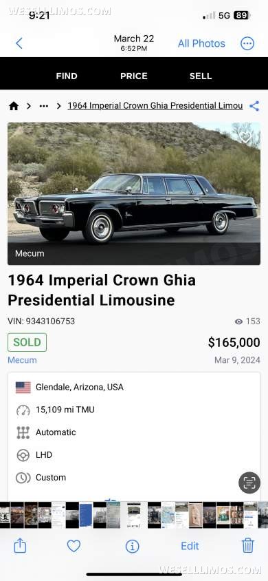 1965 Barrerios of Spain Chrysler Imperial LeBaron Barrerios Stretch 1 of 10  Exotic