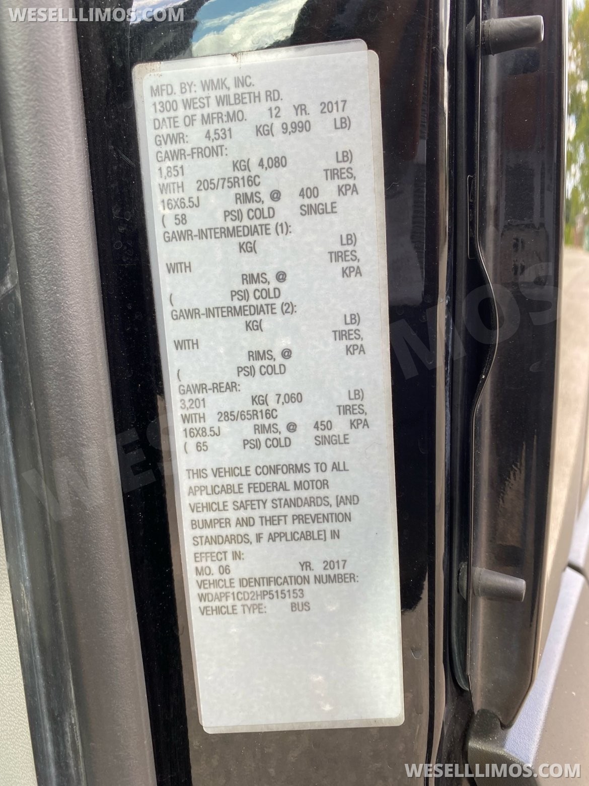 Photo of Sprinter for sale: 2017 Mercedes-Benz Sprinter 170&quot; by Smartliner