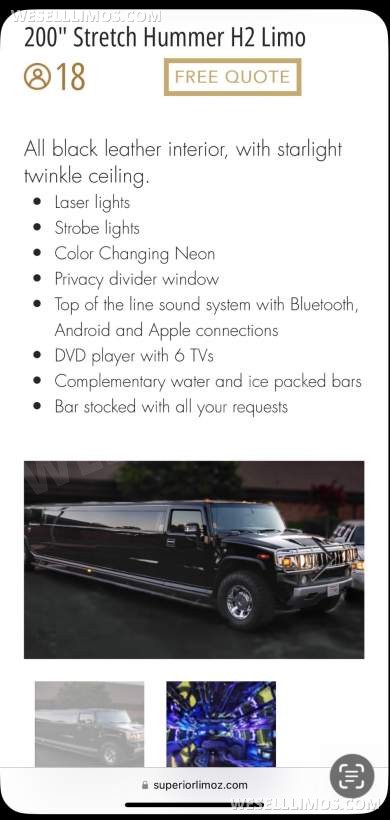 2008 Coach Works Hummer H2 Limousine - Limousine for Sale in Porterville, California, United States - Photo 11