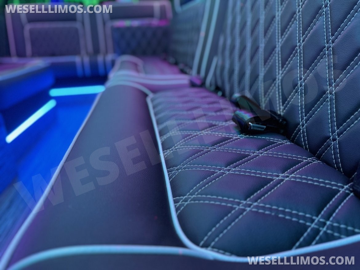 Photo of Limo Bus for sale: 2025 Mercedes-Benz Sprinter 3500 - 4 Bench Model by Global Motor Coach