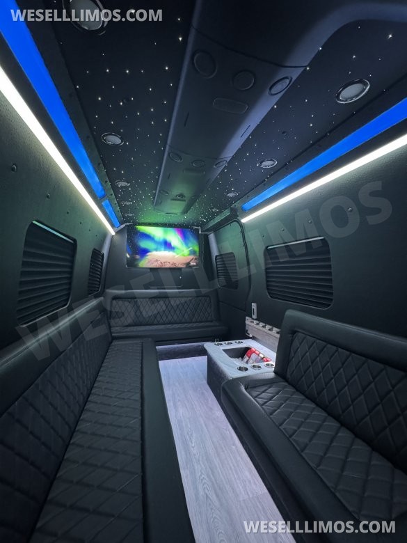 2025 Mercedes Sprinter Limo Party Bus - 18 passenger - 5yr / 100k mi Warranty