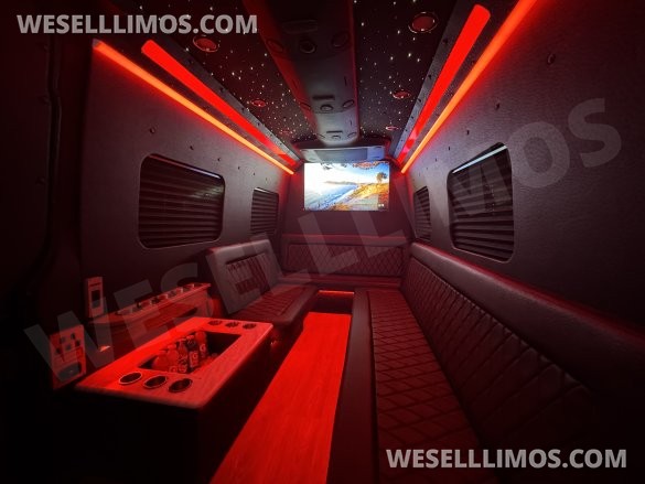 2025 Mercedes Sprinter Limo Party Bus - 18 passenger - 5yr / 100k mi Warranty