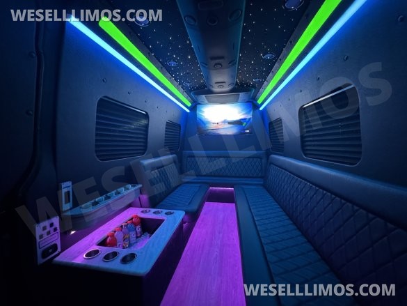 2025 Mercedes Sprinter Limo Party Bus - 18 passenger - 5yr / 100k mi Warranty