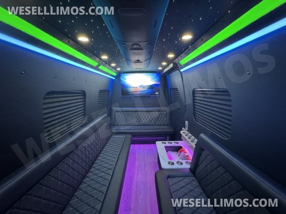 2025 Mercedes Sprinter Limo Party Bus - 18 passenger - 5yr / 100k mi Warranty