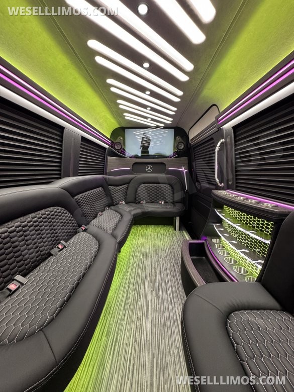 2025 First Class Customs, Inc. Mercedes-Benz 12 Passenger Limo Sprinter