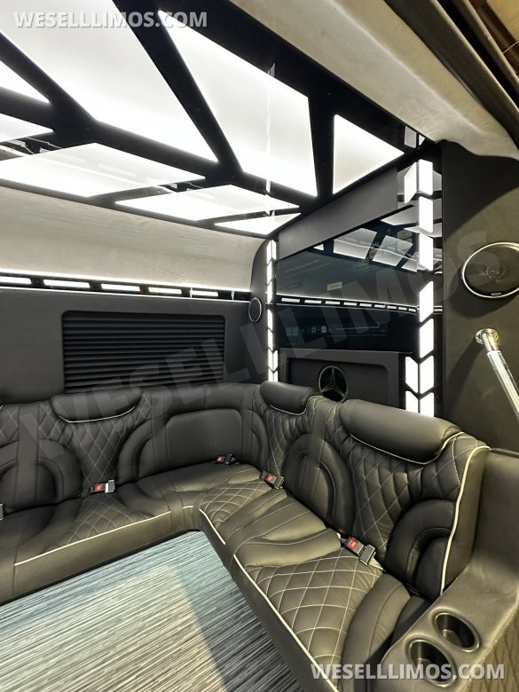 14 Passenger. Crazy light show.  Mercedes-Benz Sprinter Limo style