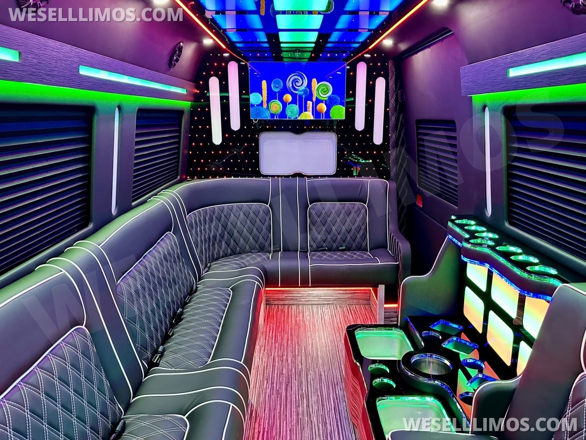 Limo Bus for sale: 2024 Mercedes-Benz Sprinter 3500 - Double J Seat Model by Global Motor Coach
