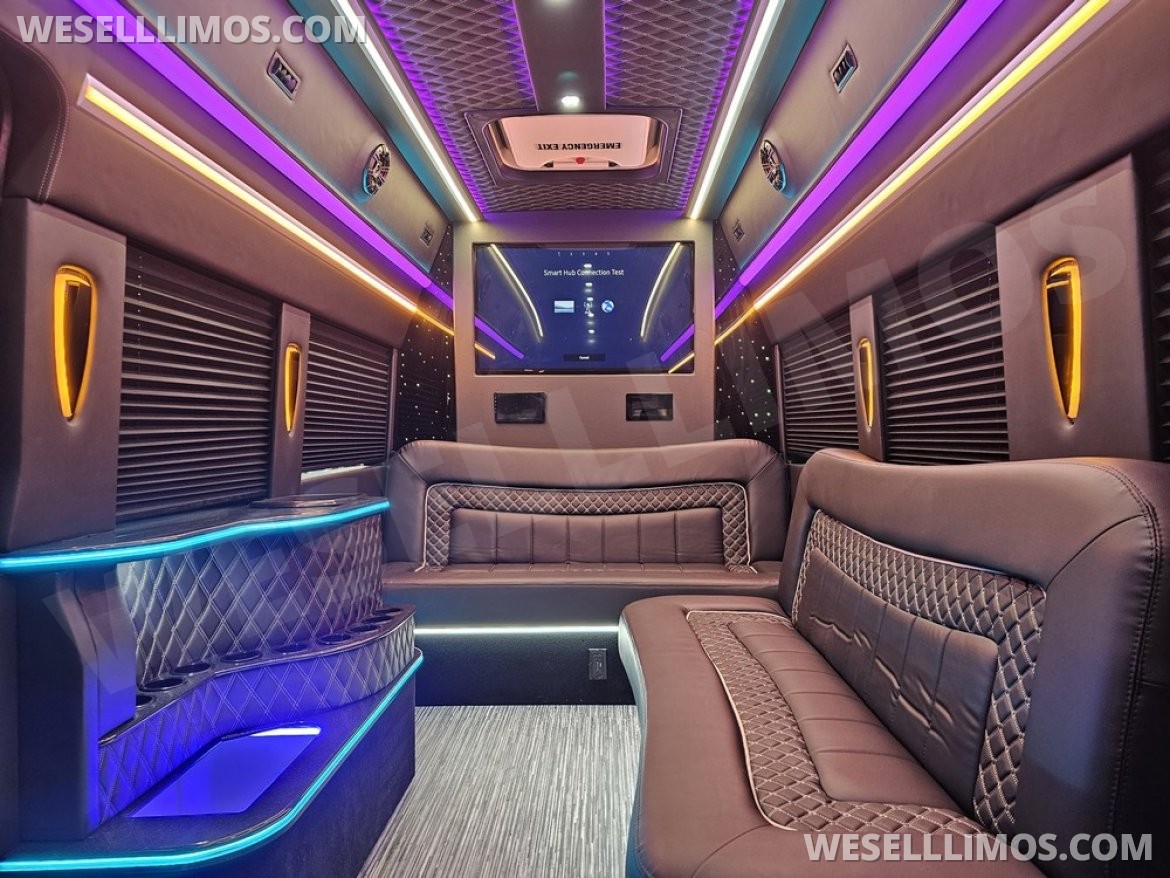 Photo of Limo Bus for sale: 2023 Ford Transit 350 Dual Rear Wheels 264" by Global Motor Coach