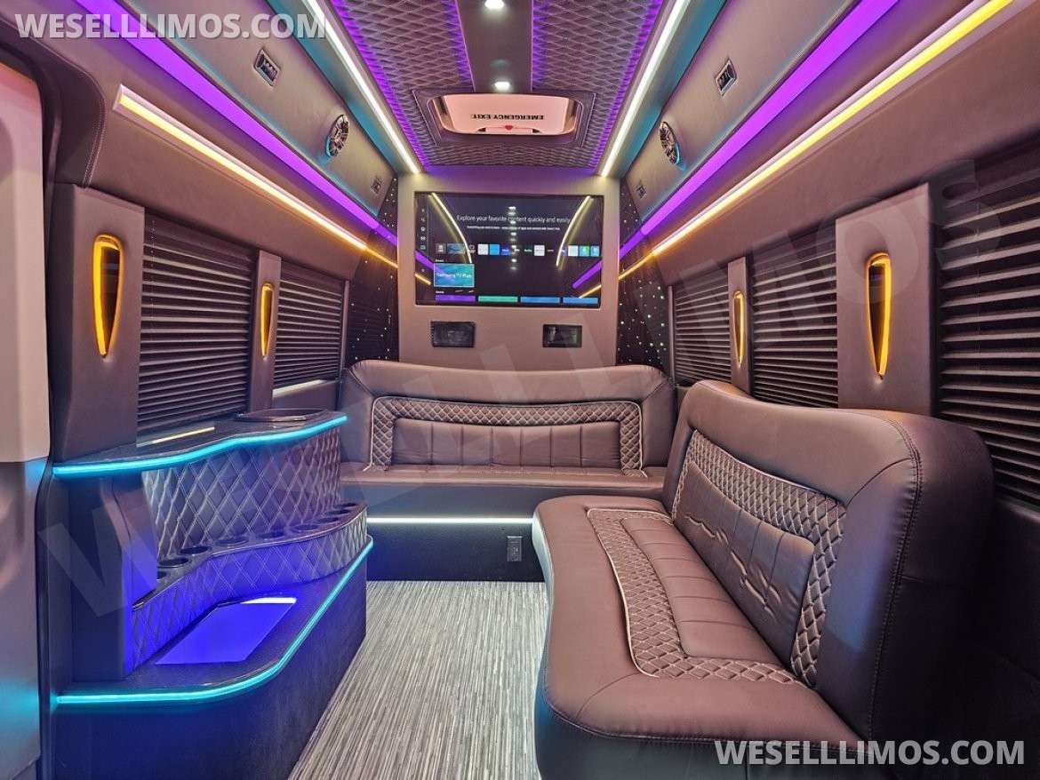 Photo of Limo Bus for sale: 2023 Ford Transit 350 Dual Rear Wheels 264" by Global Motor Coach