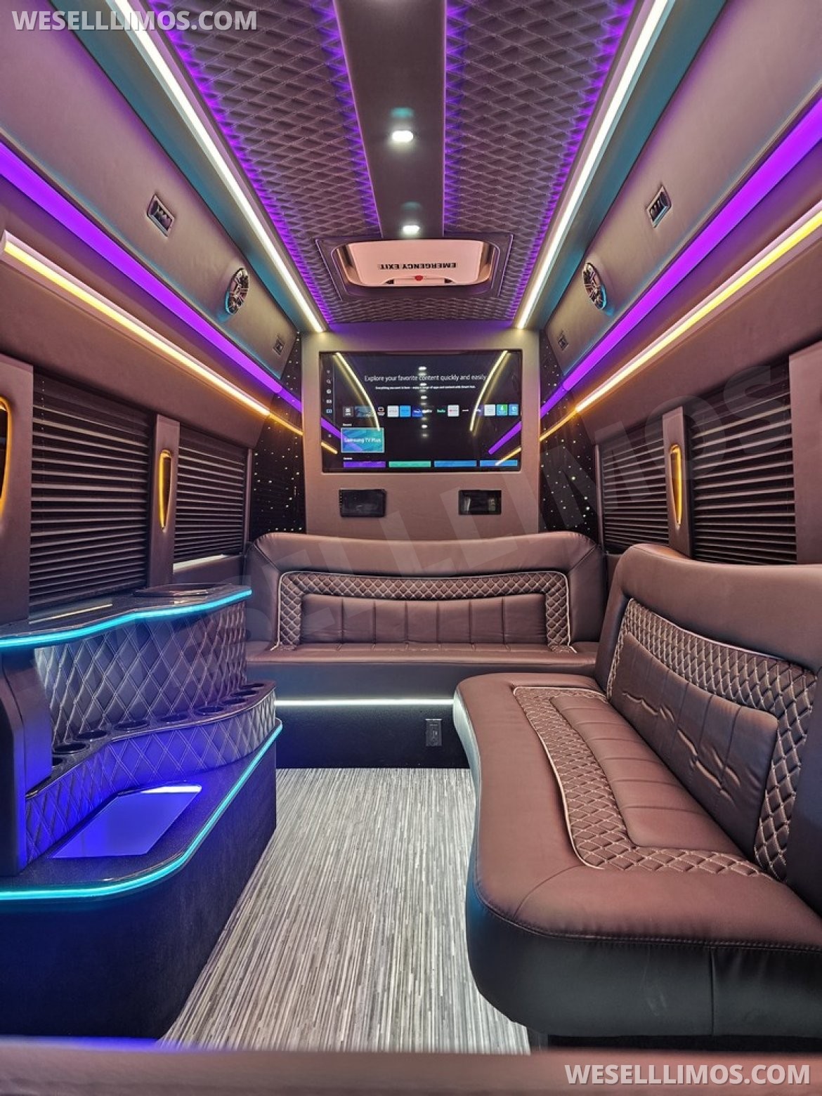 Photo of Limo Bus for sale: 2023 Ford Transit 350 Dual Rear Wheels 264" by Global Motor Coach