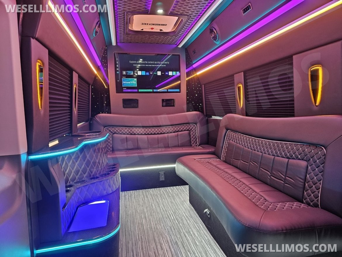 Limo Bus for sale: 2023 Ford Transit 350 Dual Rear Wheels 264&quot; by Global Motor Coach