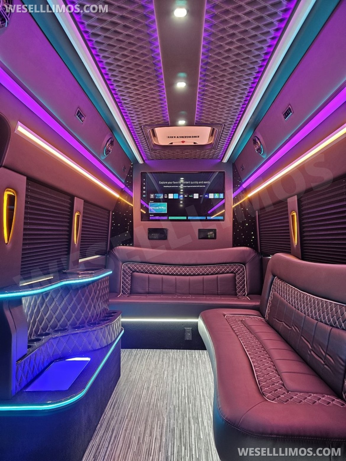 Photo of Limo Bus for sale: 2023 Ford Transit 350 Dual Rear Wheels 264" by Global Motor Coach