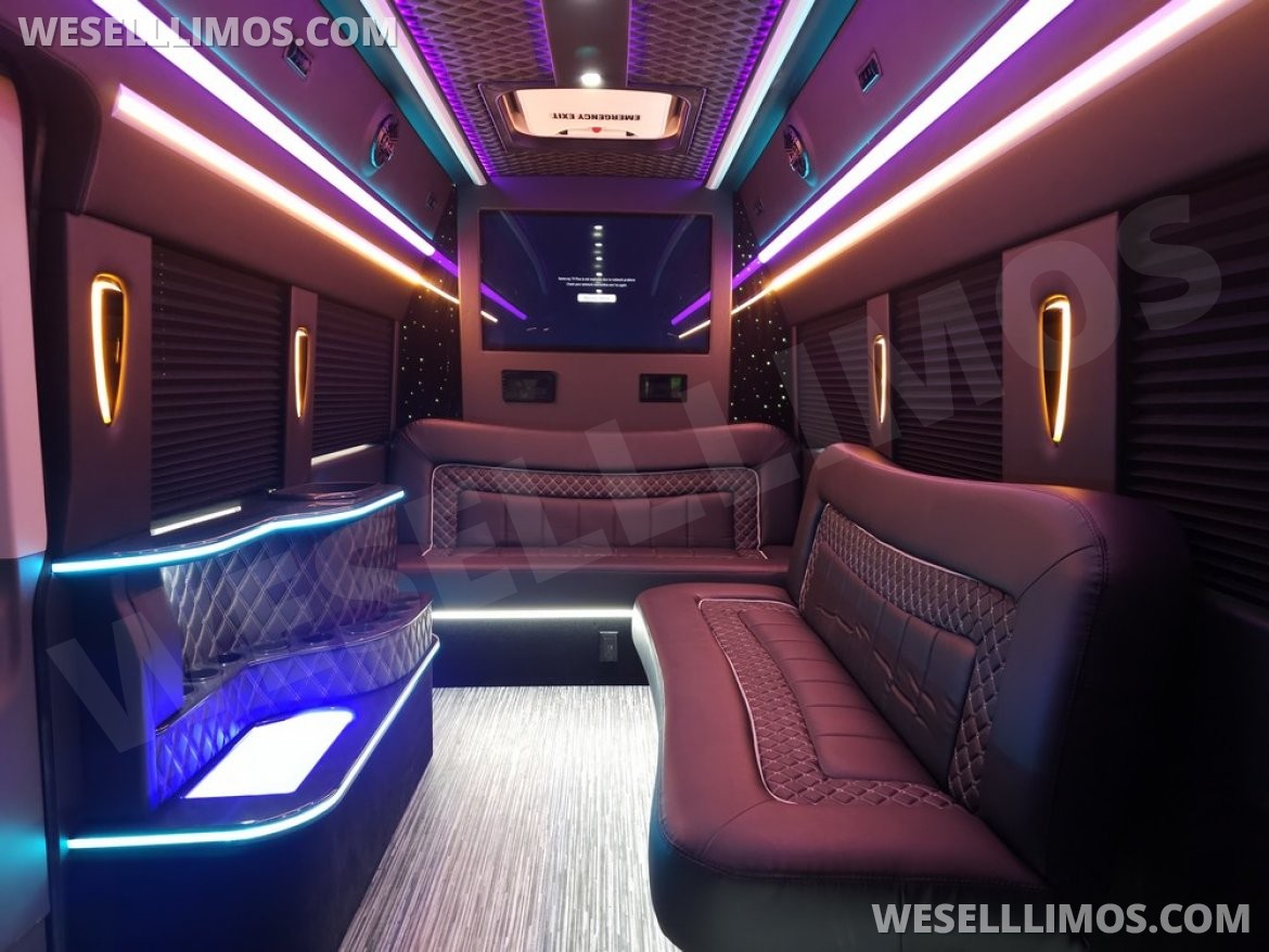 Photo of Limo Bus for sale: 2023 Ford Transit 350 Dual Rear Wheels 264" by Global Motor Coach