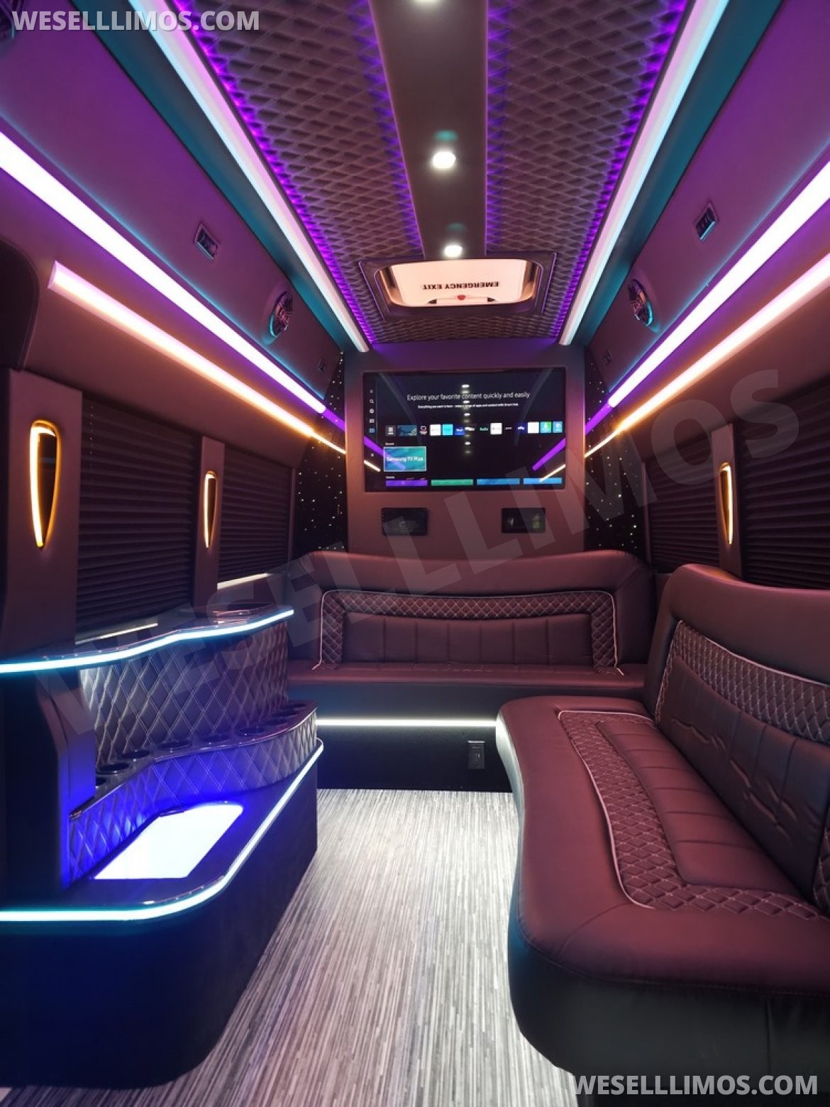 Photo of Limo Bus for sale: 2023 Ford Transit 350 Dual Rear Wheels 264" by Global Motor Coach