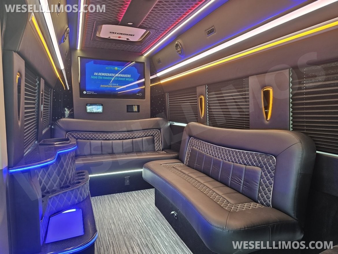 Photo of Limo Bus for sale: 2023 Ford Transit 350 Dual Rear Wheels 264" by Global Motor Coach