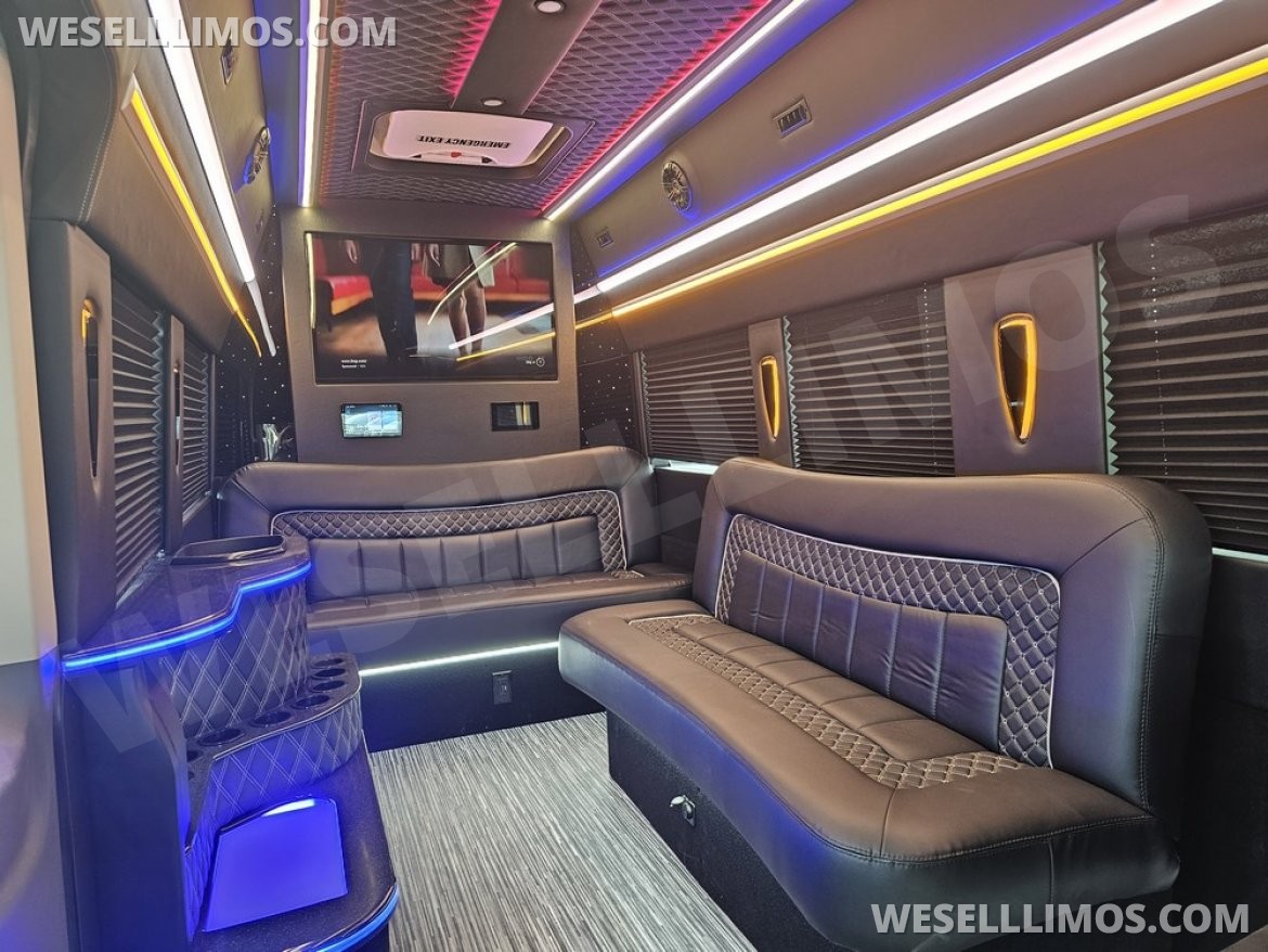 Photo of Limo Bus for sale: 2023 Ford Transit 350 Dual Rear Wheels 264" by Global Motor Coach