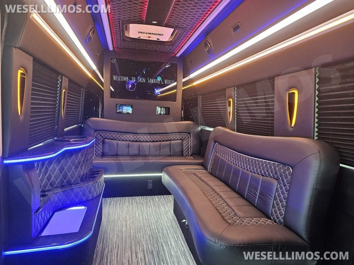 Photo of Limo Bus for sale: 2023 Ford Transit 350 Dual Rear Wheels 264" by Global Motor Coach