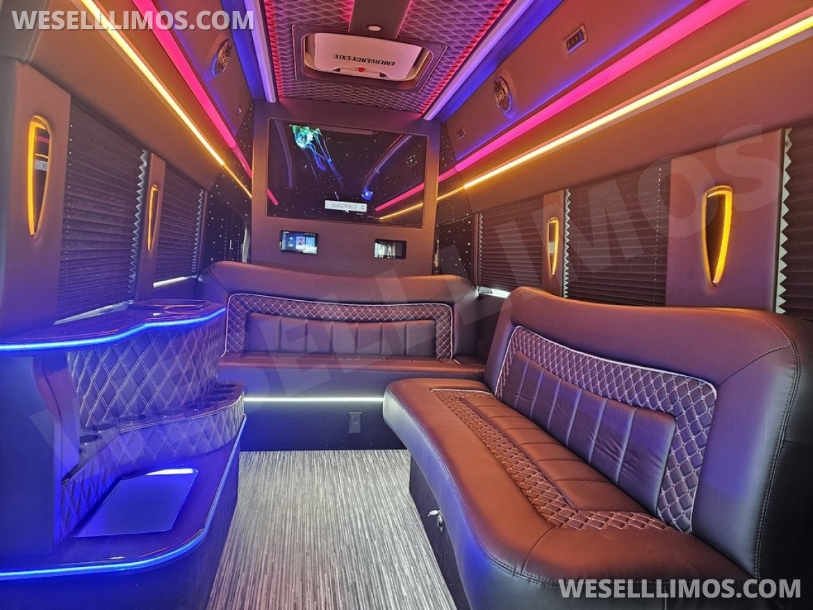Photo of Limo Bus for sale: 2023 Ford Transit 350 Dual Rear Wheels 264" by Global Motor Coach