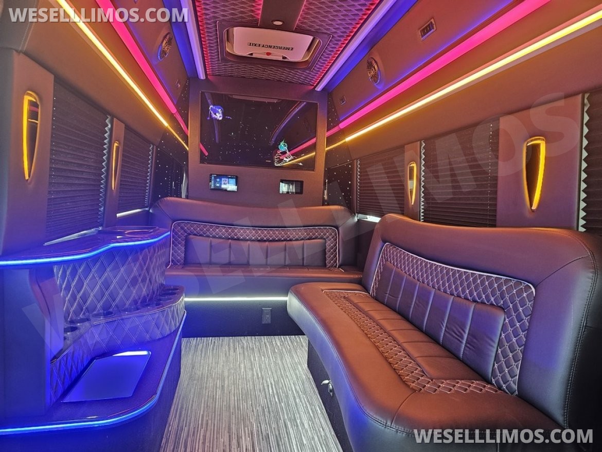 Photo of Limo Bus for sale: 2023 Ford Transit 350 Dual Rear Wheels 264" by Global Motor Coach