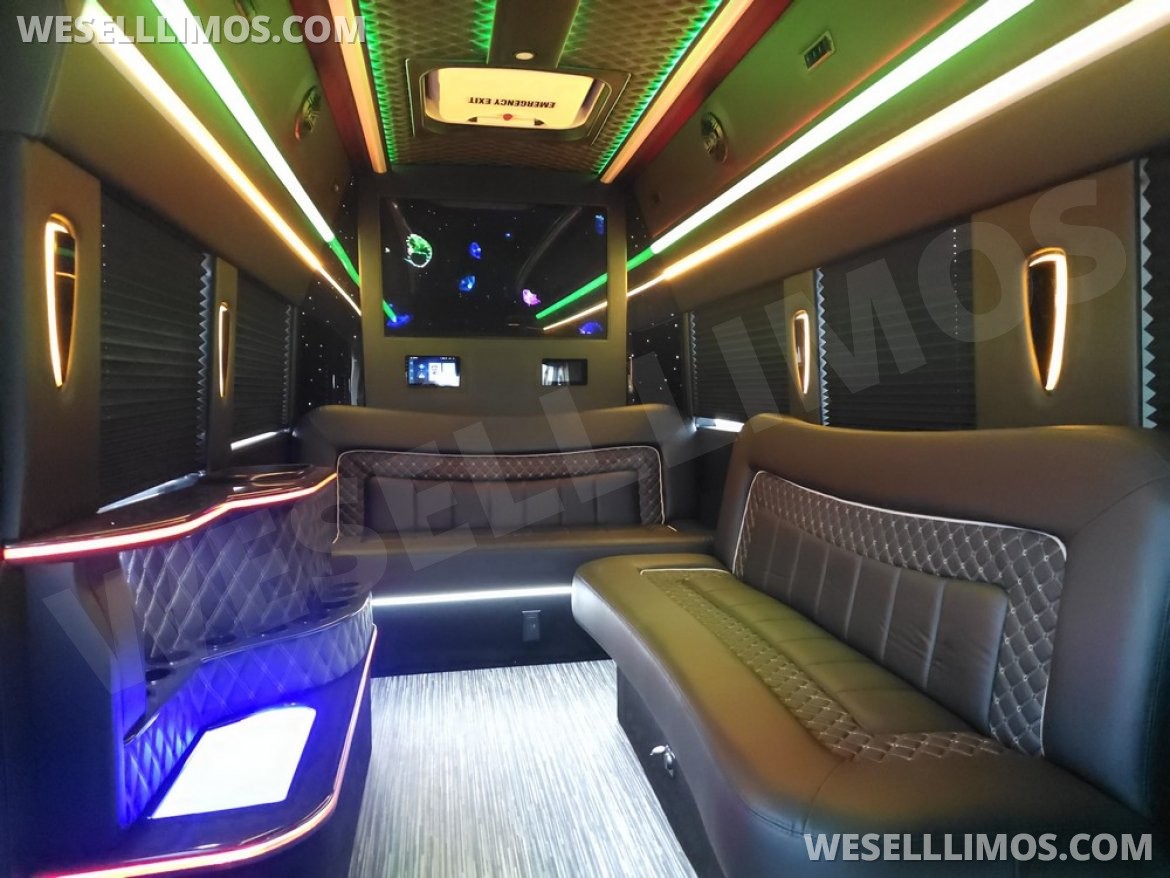 Photo of Limo Bus for sale: 2023 Ford Transit 350 Dual Rear Wheels 264" by Global Motor Coach