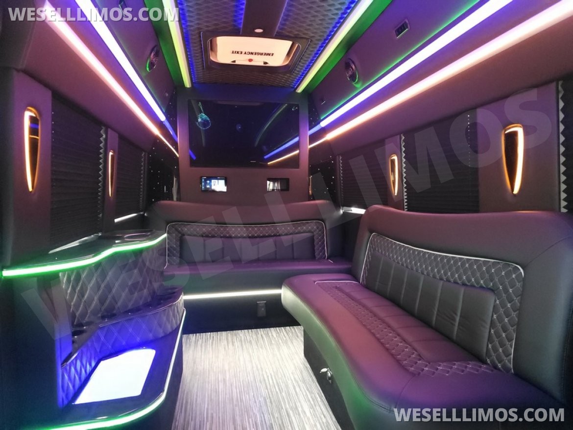 Photo of Limo Bus for sale: 2023 Ford Transit 350 Dual Rear Wheels 264" by Global Motor Coach