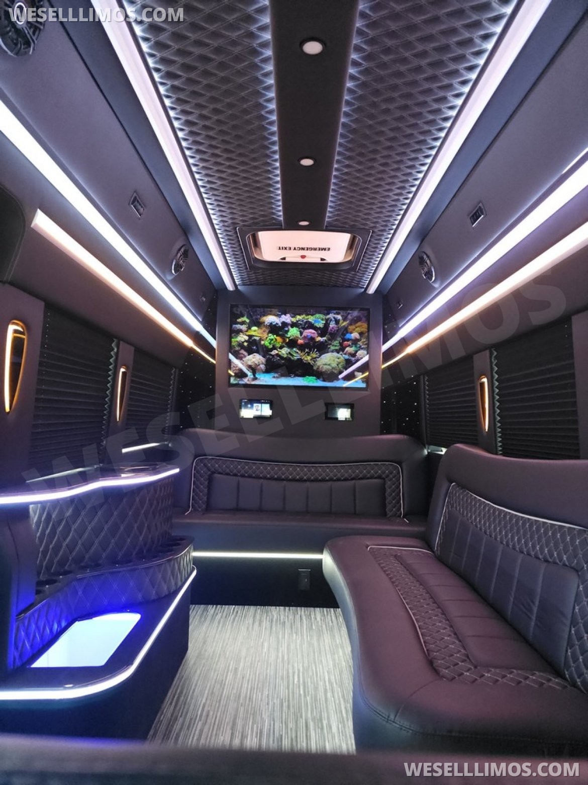 Photo of Limo Bus for sale: 2023 Ford Transit 350 Dual Rear Wheels 264" by Global Motor Coach