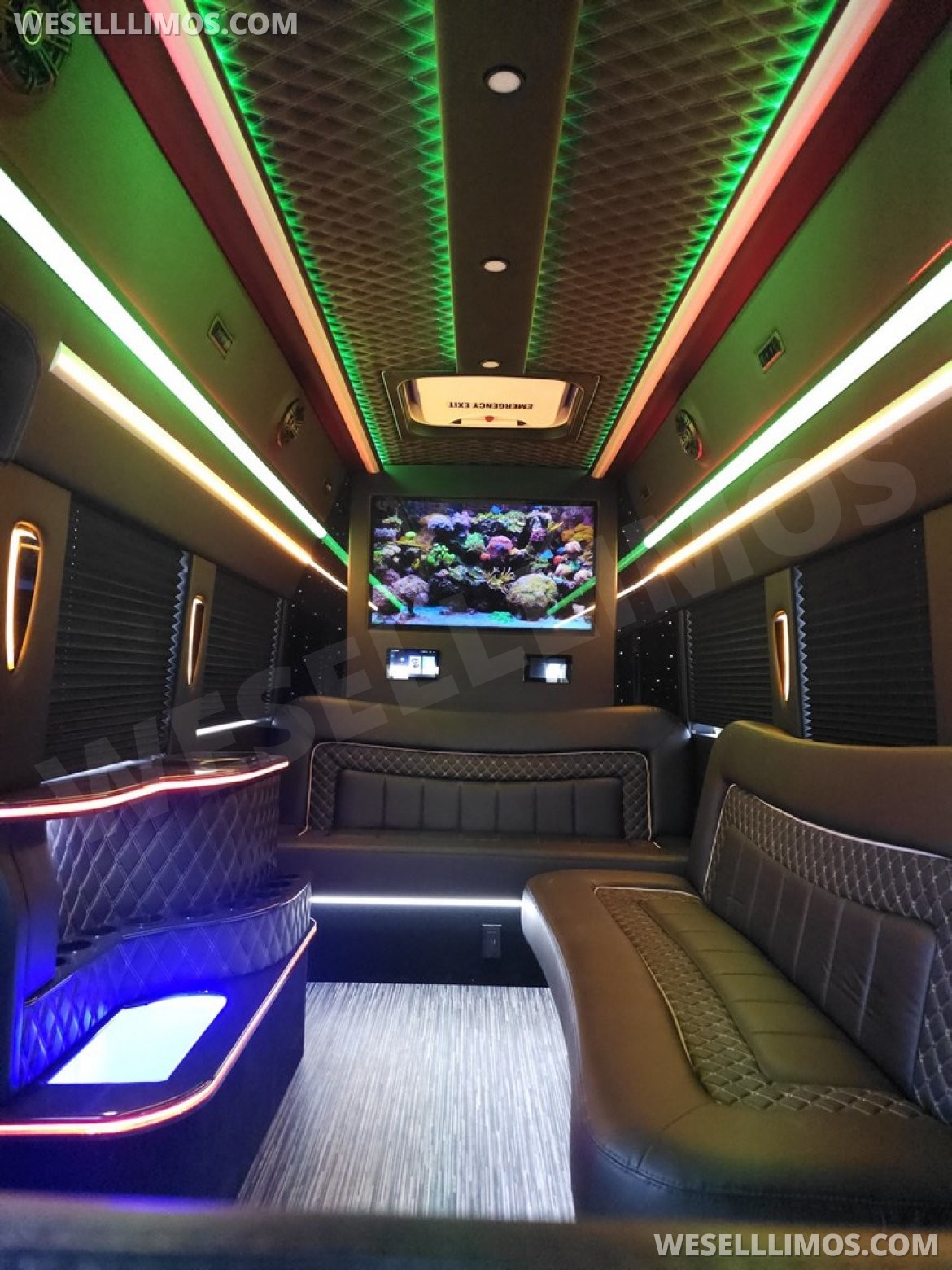 Photo of Limo Bus for sale: 2023 Ford Transit 350 Dual Rear Wheels 264" by Global Motor Coach