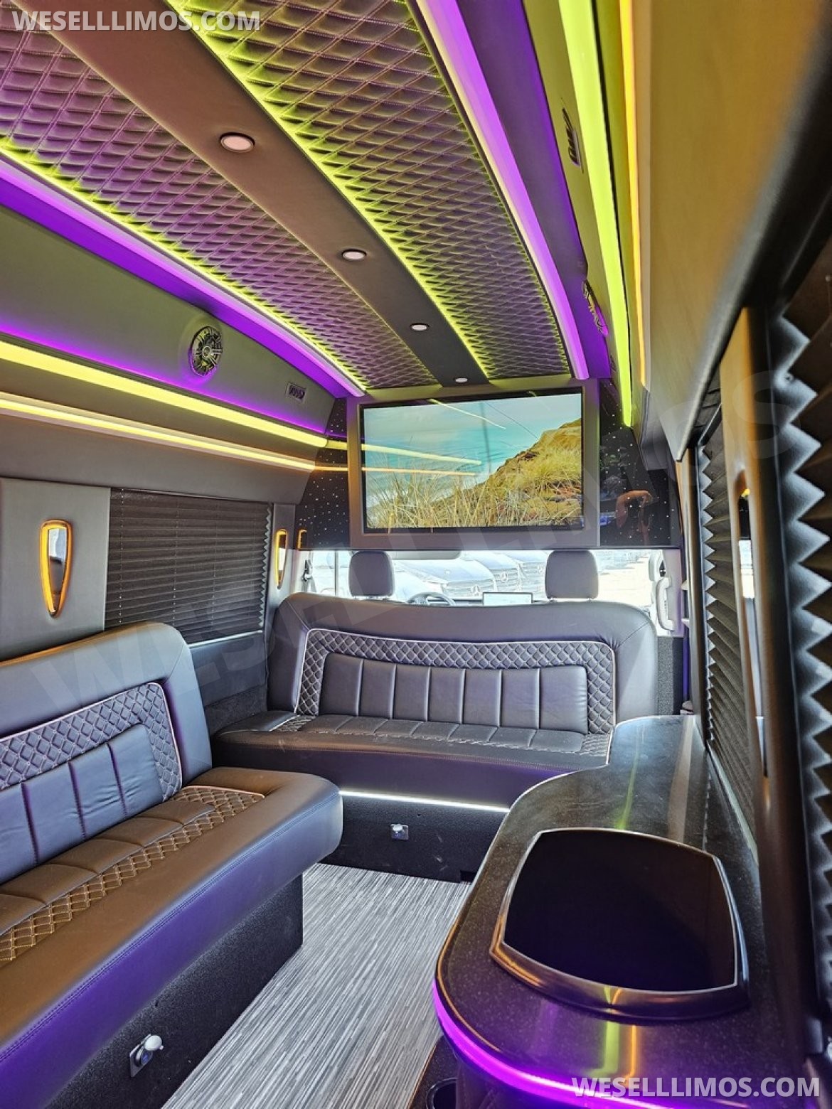 Photo of Limo Bus for sale: 2023 Ford Transit 350 Dual Rear Wheels 264" by Global Motor Coach