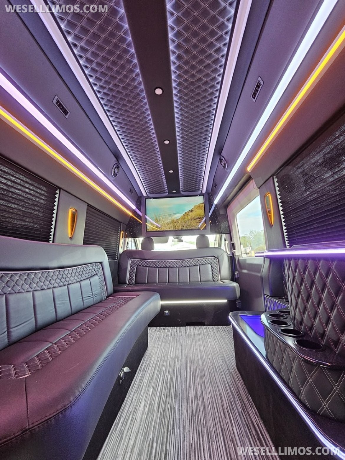 Photo of Limo Bus for sale: 2023 Ford Transit 350 Dual Rear Wheels 264" by Global Motor Coach