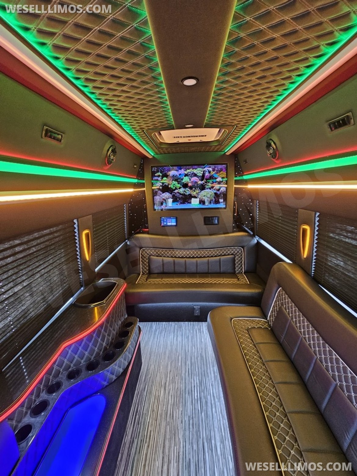 Photo of Limo Bus for sale: 2023 Ford Transit 350 Dual Rear Wheels 264" by Global Motor Coach