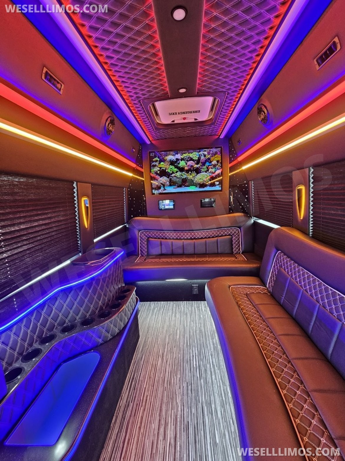 Photo of Limo Bus for sale: 2023 Ford Transit 350 Dual Rear Wheels 264" by Global Motor Coach