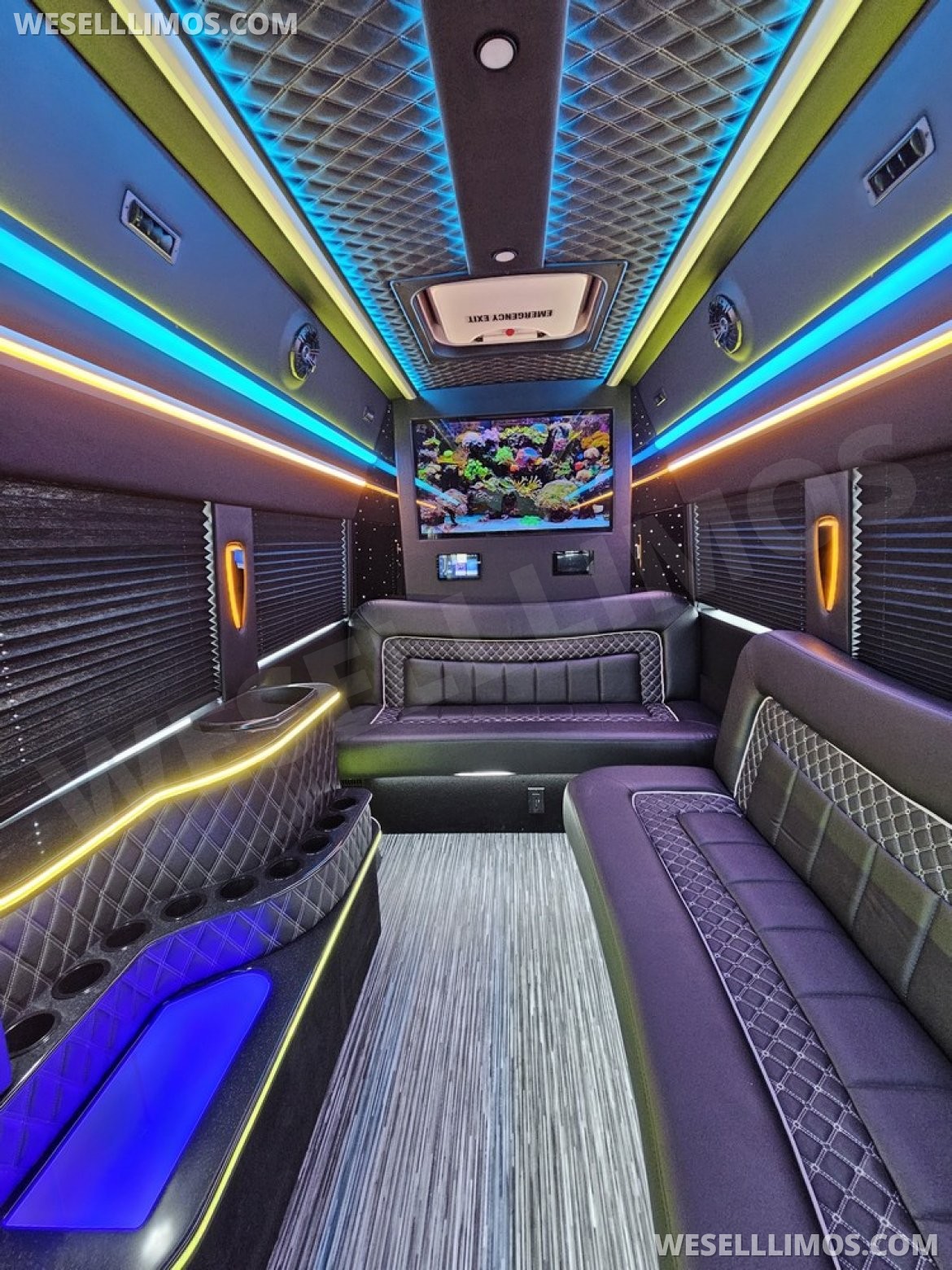 Photo of Limo Bus for sale: 2023 Ford Transit 350 Dual Rear Wheels 264" by Global Motor Coach