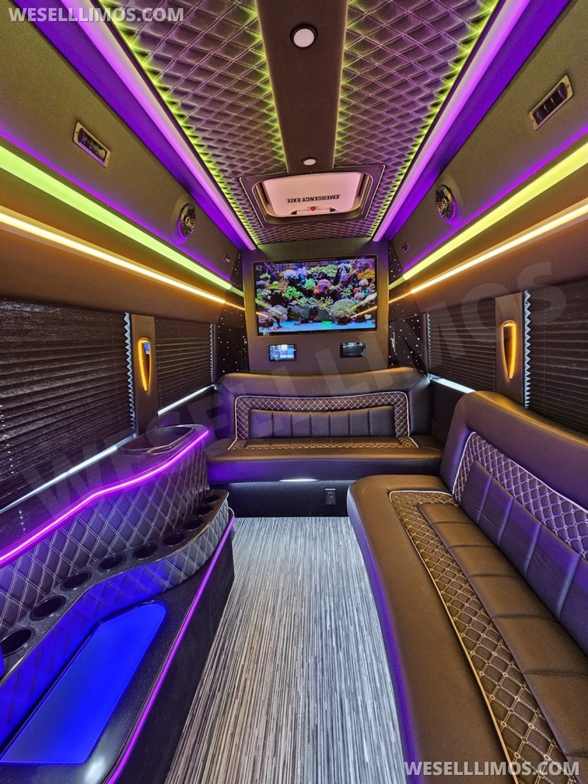 Photo of Limo Bus for sale: 2023 Ford Transit 350 Dual Rear Wheels 264" by Global Motor Coach