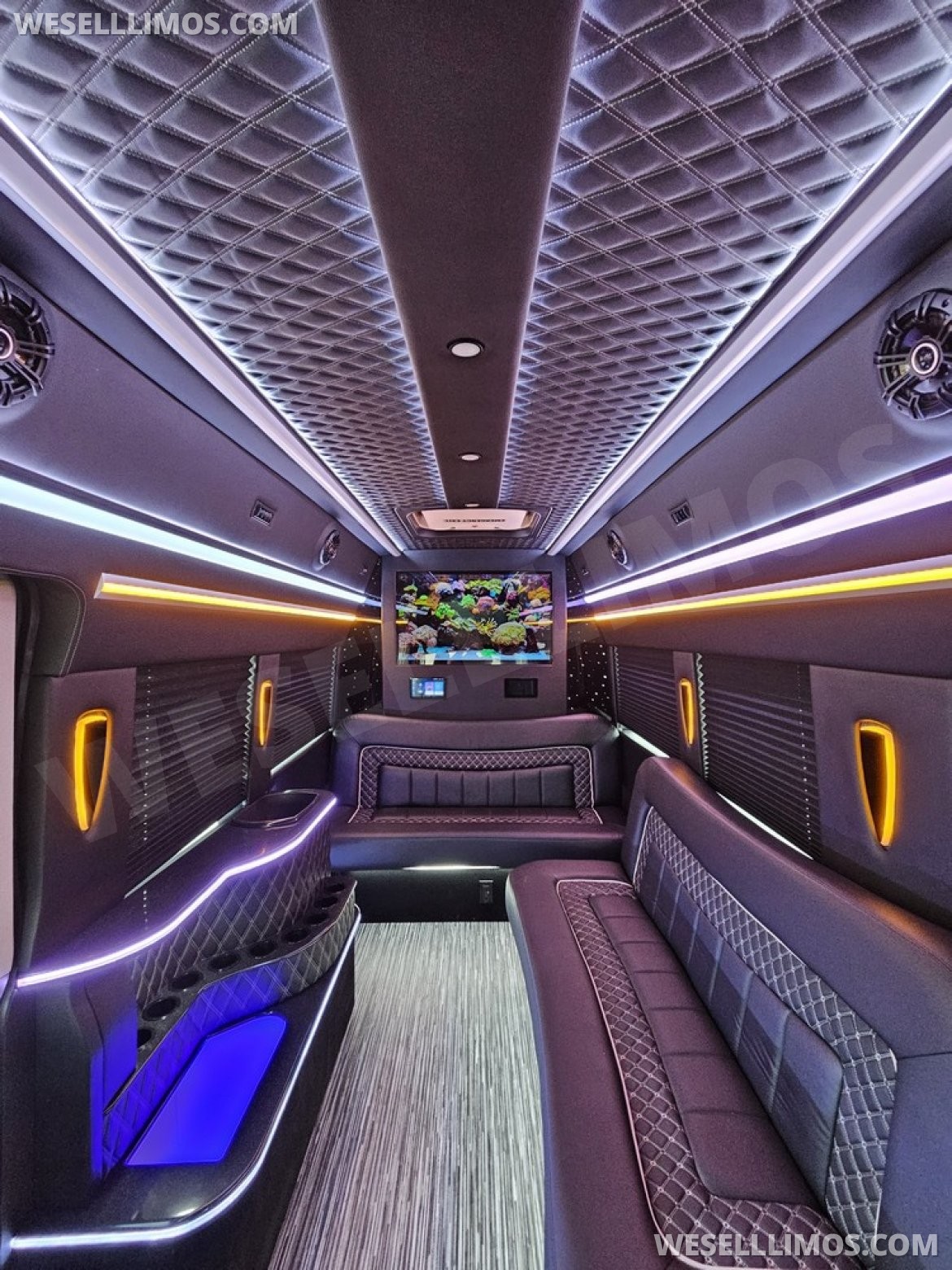 Photo of Limo Bus for sale: 2023 Ford Transit 350 Dual Rear Wheels 264" by Global Motor Coach