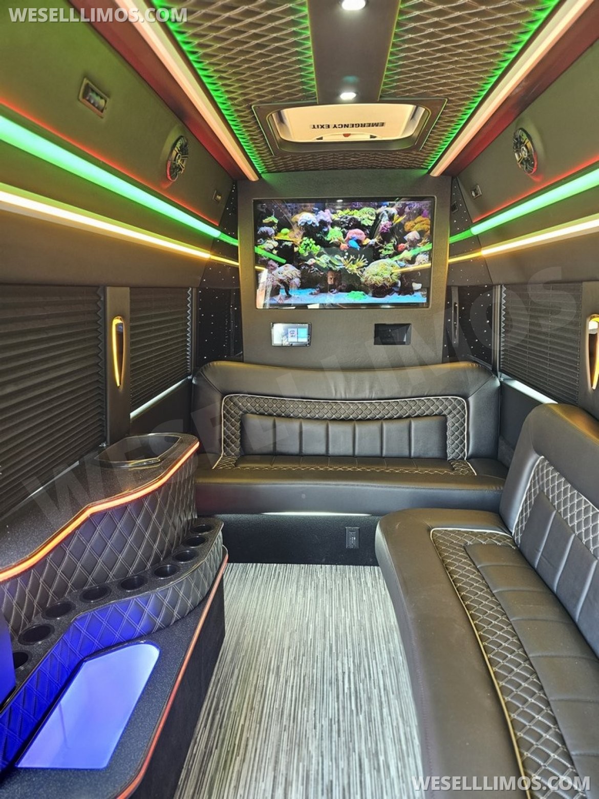 Photo of Limo Bus for sale: 2023 Ford Transit 350 Dual Rear Wheels 264" by Global Motor Coach