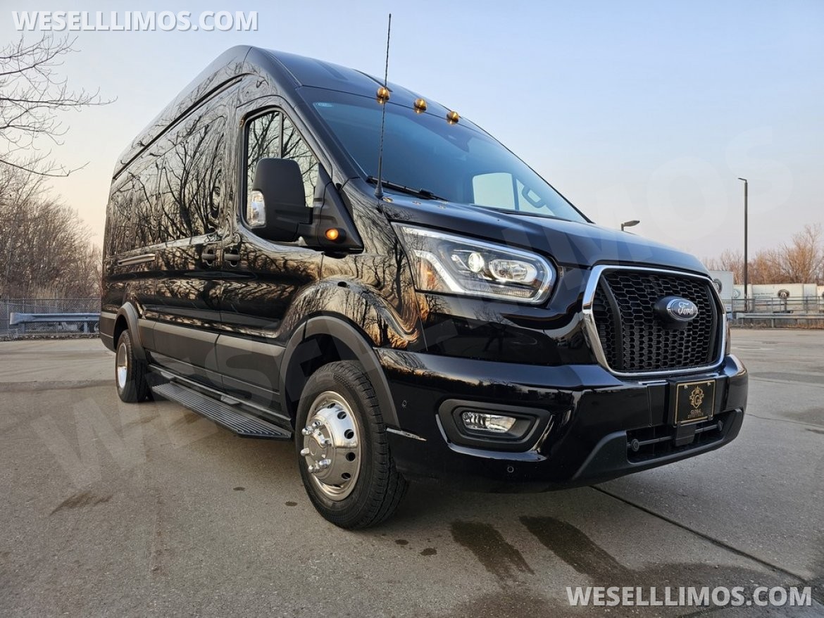 Photo of Limo Bus for sale: 2023 Ford Transit 350 Dual Rear Wheels 264" by Global Motor Coach