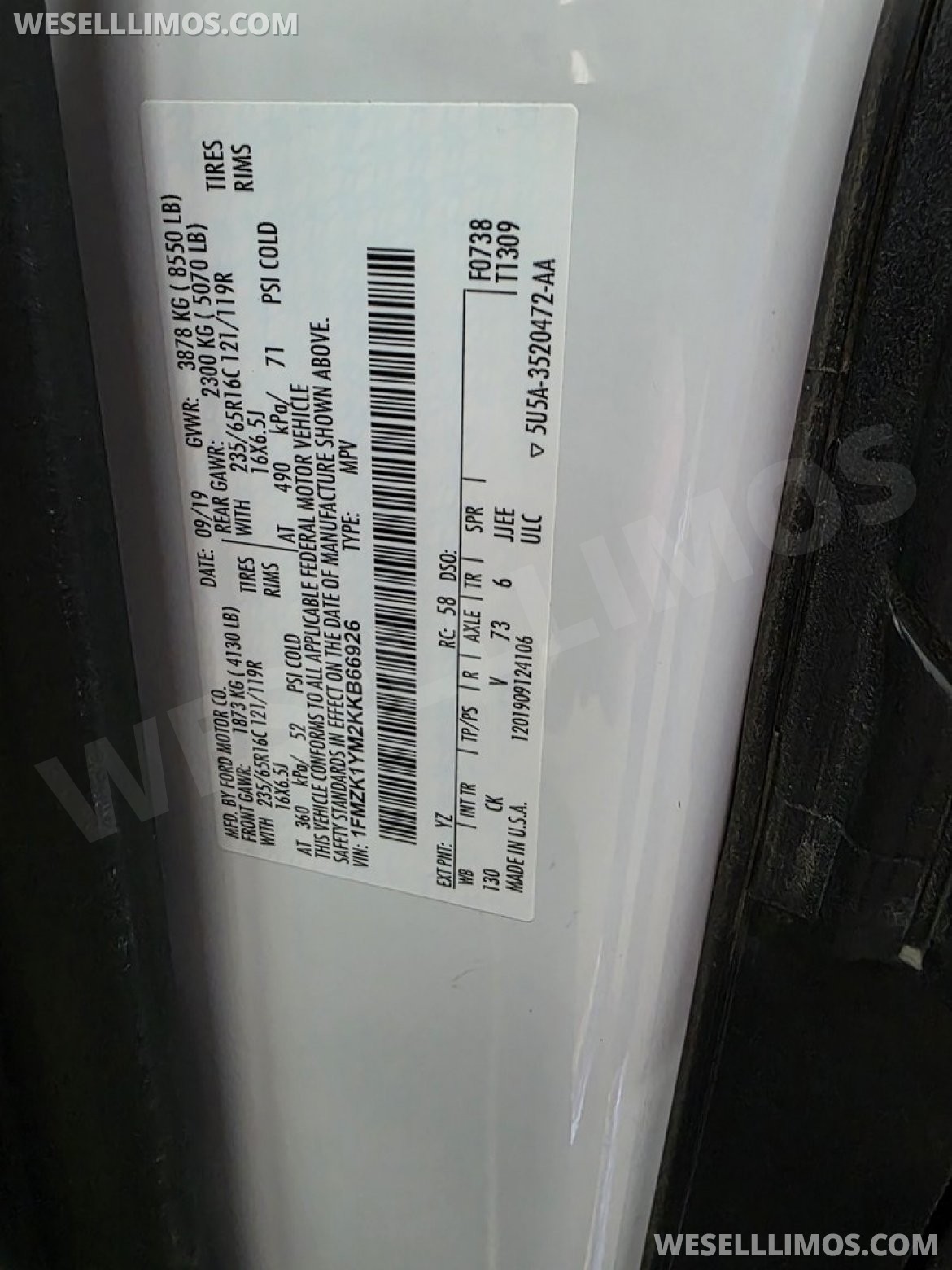 Photo of Executive Shuttle for sale: 2019 Ford Transit 150 Low Roof 220" by Ford