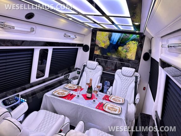 2024 Maybach Trim Leather Seating Heat Cool Massage Auto Elite MB Sprinter Road Liner Limousine