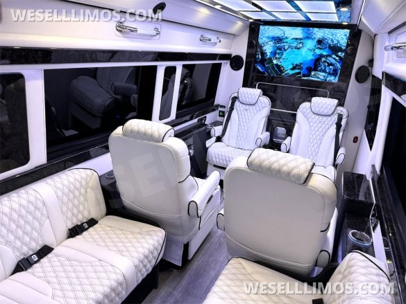 2024 Maybach Trim Leather Seating Heat Cool Massage Auto Elite MB Sprinter Road Liner Limousine