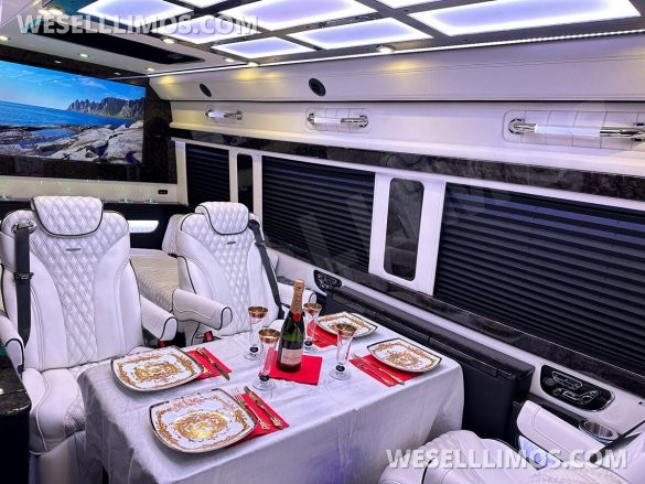 2024 Maybach Trim Leather Seating Heat Cool Massage Auto Elite MB Sprinter Road Liner Limousine