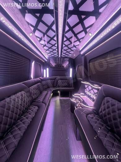 2025 MBZ 3500 Sprinter 170" Ext WB, With (2) J-Seats - By Limos By Moonlight