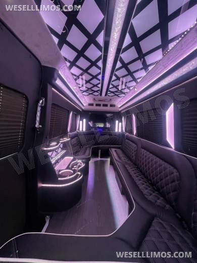 2025 MBZ 3500 Sprinter 170" Ext WB, With (2) J-Seats - By Limos By Moonlight