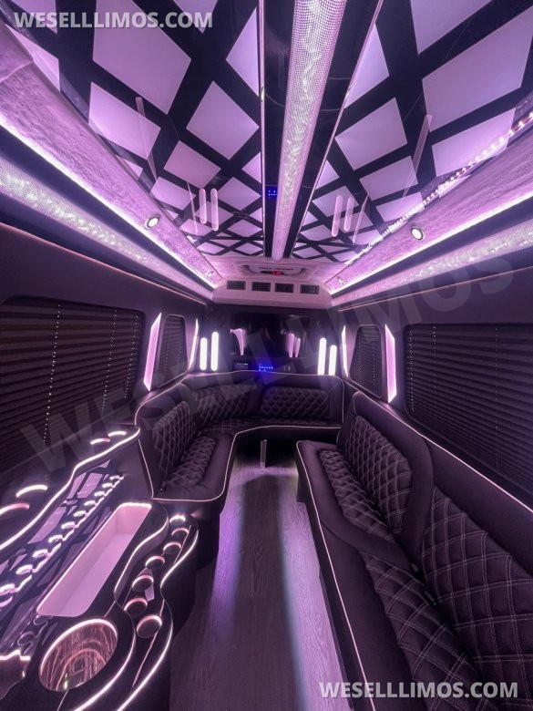 2025 MBZ 3500 Sprinter 170" Ext WB, With (2) J-Seats - By Limos By Moonlight