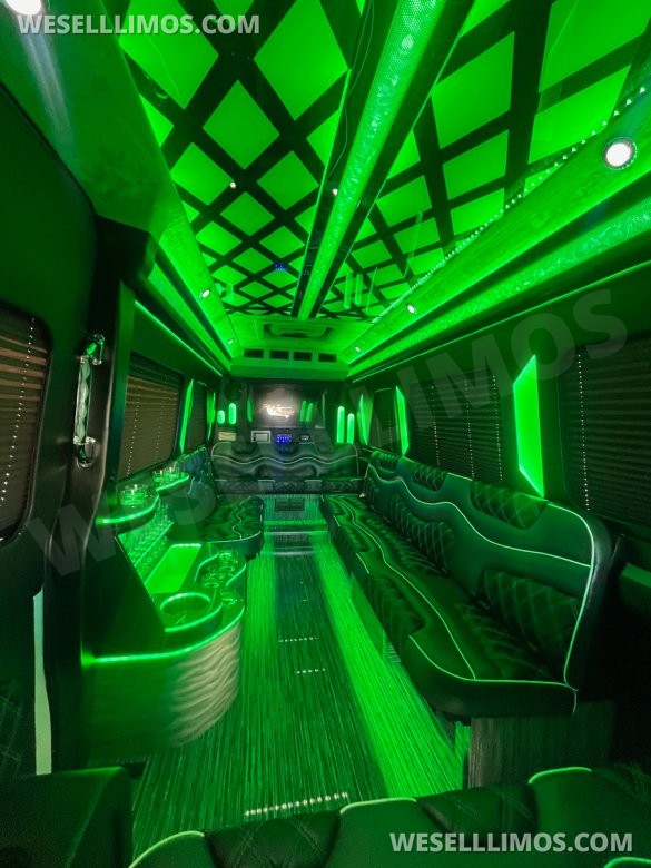 2025 MBZ 3500 Sprinter 170" Ext WB, With (4) Bench Seats - By Limos By Moonlight