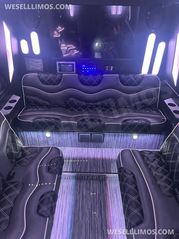 2025 MBZ 3500 Sprinter 170" Ext WB, With (4) Bench Seats - By Limos By Moonlight