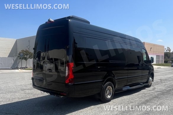 2025 MBZ 3500 Sprinter 170" Ext WB, With (4) Bench Seats - By Limos By Moonlight
