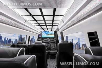 2025 MBZ 3500 Sprinter 170" Ext WB, Executive-Style Shuttle - By Limos By Moonlight