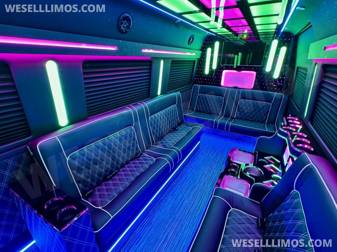 Limo Bus for sale: 2025 Mercedes-Benz Sprinter 3500 - 4 Seat Model by Global Motor Coach