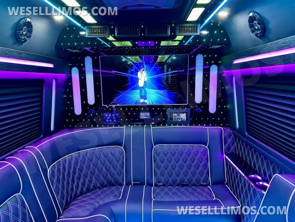 2025 Global Motor Coach Mercedes-Benz Sprinter 3500 - Double J Seat Model Limo Bus